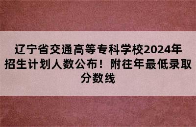 辽宁省交通高等专科学校2024年招生计划人数公布！附往年最低录取分数线