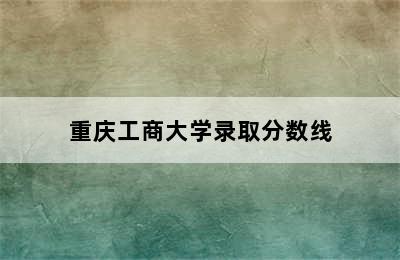 重庆工商大学录取分数线