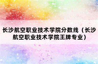 长沙航空职业技术学院分数线（长沙航空职业技术学院王牌专业）