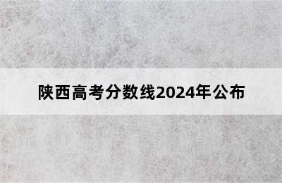 陕西高考分数线2024年公布