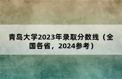 青岛大学2023年录取分数线（全国各省，2024参考）