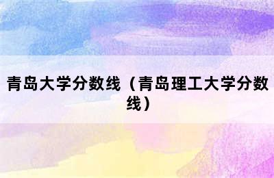 青岛大学分数线（青岛理工大学分数线）