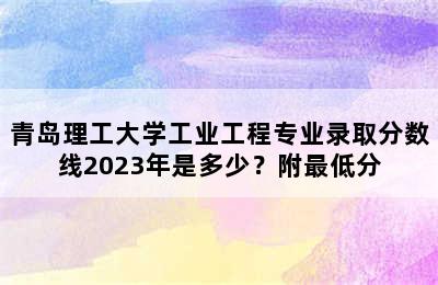 青岛理工大学工业工程专业录取分数线2023年是多少？附最低分