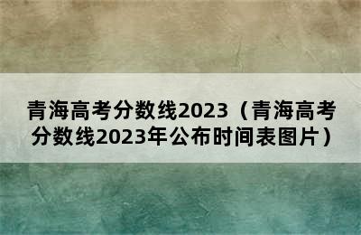 青海高考分数线2023（青海高考分数线2023年公布时间表图片）